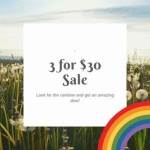 3/$30 Sale